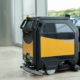 Autonomous Floor Scrubber In Clean Airport Lobby